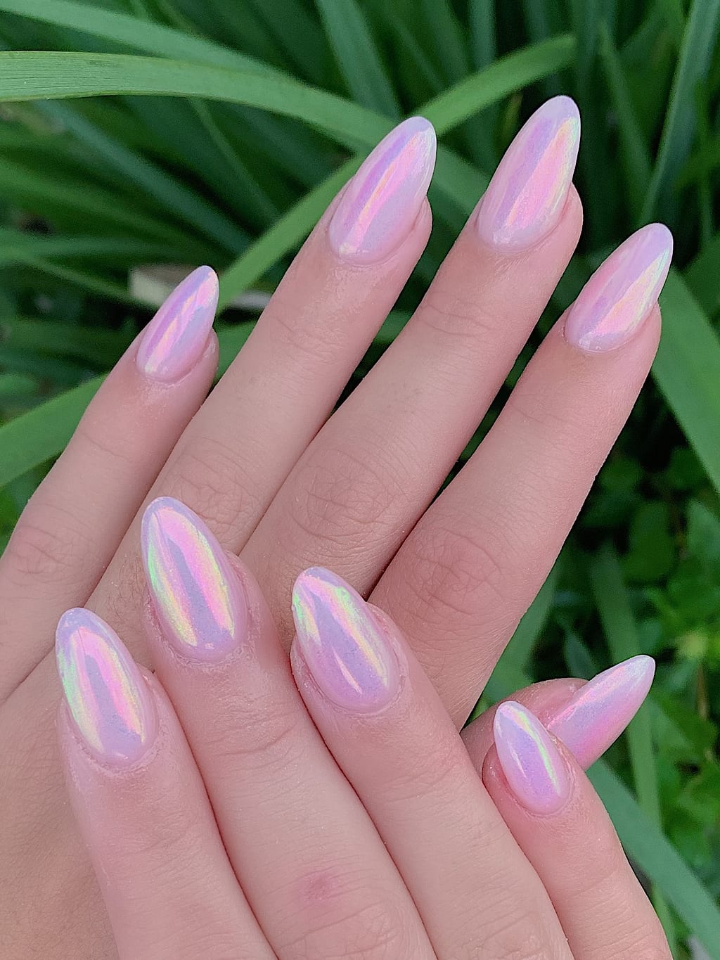 Chrome nails with a tasteful accent at Palace Nail Spa, Midtown Tallahassee