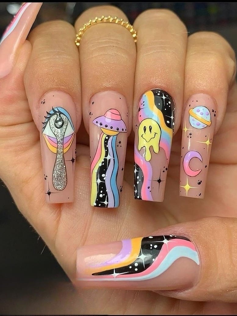 Personal custom nail-art design at Palace Nail Spa, Midtown Tallahassee